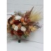 Wedding bouquets in orange ivory rust terracotta colors. Bridal bouquet. Faux bouquet. Bridesmaid bouquet. 0036