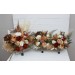 Wedding bouquets in orange ivory rust terracotta colors. Bridal bouquet. Faux bouquet. Bridesmaid bouquet. 0036