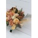 Wedding bouquets in orange yellow terracotta colors. Bridal bouquet. Faux bouquet. Bridesmaid bouquet. 5083