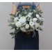 Wedding bouquets in white colors. Bridal bouquet. Cascading bouquet. Faux bouquet. Bridesmaid bouquet.White rose peony bouquets. 5087