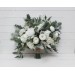 Wedding bouquets in white colors. Bridal bouquet. Cascading bouquet. Faux bouquet. Bridesmaid bouquet.White rose peony bouquets. 5087