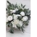 Wedding bouquets in white colors. Bridal bouquet. Cascading bouquet. Faux bouquet. Bridesmaid bouquet.White rose peony bouquets. 5087