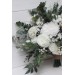 Wedding bouquets in white colors. Bridal bouquet. Cascading bouquet. Faux bouquet. Bridesmaid bouquet.White rose peony bouquets. 5087