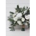 Wedding bouquets in white colors. Bridal bouquet. Cascading bouquet. Faux bouquet. Bridesmaid bouquet.White rose peony bouquets. 5087