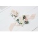  Wedding boutonnieres and wrist corsage  in blush pink color scheme. Flower accessories. 5088