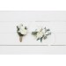  Wedding boutonnieres and wrist corsage  in white color scheme. Flower accessories. 5087