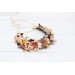 Cinnamon ivory pale orange flower crown. Hair wreath. Flower girl crown. Wedding flowers. 5093