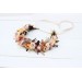 Cinnamon ivory pale orange flower crown. Hair wreath. Flower girl crown. Wedding flowers. 5093