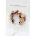 Cinnamon ivory pale orange flower crown. Hair wreath. Flower girl crown. Wedding flowers. 5093