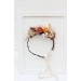 Cinnamon ivory pale orange flower crown. Hair wreath. Flower girl crown. Wedding flowers. 5093