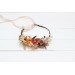 Cinnamon ivory pale orange flower crown. Hair wreath. Flower girl crown. Wedding flowers. 5093