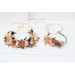 Cinnamon ivory pale orange flower crown. Hair wreath. Flower girl crown. Wedding flowers. 5093