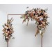 Flower arch arrangement in cinnamon ivory pale orange colors. Arbor flowers. Floral archway. Faux flowers for wedding arch. 5093