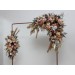 Flower arch arrangement in cinnamon ivory pale orange colors. Arbor flowers. Floral archway. Faux flowers for wedding arch. 5093