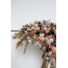 Flower arch arrangement in cinnamon ivory pale orange colors. Arbor flowers. Floral archway. Faux flowers for wedding arch. 5093