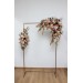 Flower arch arrangement in cinnamon ivory pale orange colors. Arbor flowers. Floral archway. Faux flowers for wedding arch. 5093
