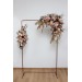 Flower arch arrangement in cinnamon ivory pale orange colors. Arbor flowers. Floral archway. Faux flowers for wedding arch. 5093