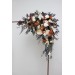  Flower arch arrangement in deep purple terracotta beige colors.  Arbor flowers. Floral archway. Faux flowers for wedding arch. 5095