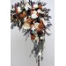  Flower arch arrangement in deep purple terracotta beige colors.  Arbor flowers. Floral archway. Faux flowers for wedding arch. 5095