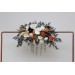  Flower arch arrangement in deep purple terracotta beige colors.  Arbor flowers. Floral archway. Faux flowers for wedding arch. 5095