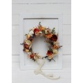 Orange ivory rust terracotta flower crown. Hair wreath. Flower girl crown. Wedding flowers. 0036