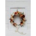 Orange ivory rust terracotta flower crown. Hair wreath. Flower girl crown. Wedding flowers. 0036