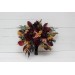 Wedding bouquets in Deep purple burgundy beige cinnamon colors. Bridal bouquet. Faux bouquet. Bridesmaid bouquet. 5096
