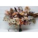 Wedding bouquets in cinnamon ivory pale orange colors. Bridal bouquet.  Faux bouquet. Bridesmaid bouquet. 5093