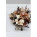 Wedding bouquets in deep purple terracotta beige colors. Bridal bouquet. Faux bouquet. Bridesmaid bouquet. 5095