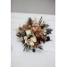 Wedding bouquets in deep purple terracotta beige colors. Bridal bouquet. Faux bouquet. Bridesmaid bouquet. 5095