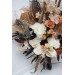Wedding bouquets in deep purple terracotta beige colors. Bridal bouquet. Faux bouquet. Bridesmaid bouquet. 5095