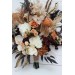 Wedding bouquets in deep purple terracotta beige colors. Bridal bouquet. Faux bouquet. Bridesmaid bouquet. 5095