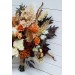 Wedding bouquets in deep purple terracotta beige colors. Bridal bouquet. Faux bouquet. Bridesmaid bouquet. 5095