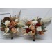 Wedding bouquets in orange ivory rust terracotta colors. Bridal bouquet. Faux bouquet. Bridesmaid bouquet. 0036