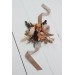  Wedding boutonnieres and wrist corsage  in cinnamon ivory pale orange color scheme. Flower accessories. 5093