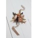  Wedding boutonnieres and wrist corsage  in cinnamon ivory pale orange color scheme. Flower accessories. 5093
