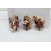  Wedding boutonnieres and wrist corsage  in cinnamon ivory pale orange color scheme. Flower accessories. 5093