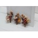  Wedding boutonnieres and wrist corsage  in cinnamon ivory pale orange color scheme. Flower accessories. 5093