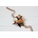  Wedding boutonnieres and wrist corsage  in deep purple terracotta beige color scheme. Flower accessories. 5095