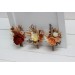 Wedding Boutonnieres & Wrist Corsage in Orange, Ivory, Rust & Terracotta | Faux Flower Accessories