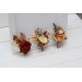 Wedding Boutonnieres & Wrist Corsage in Orange, Ivory, Rust & Terracotta | Faux Flower Accessories
