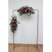 Flower arch arrangement in burgundy mauve dusty rose colors.  Arbor flowers. Floral archway. Faux flowers for wedding arch. 5099