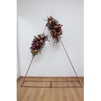  Flower arch arrangement in  purple burgundy beige colors.  Arbor flowers. Floral archway. Faux flowers for wedding arch. 5096