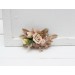 Flower comb in dusty rose cinnamon ivory color scheme. Wedding accessories for hair. Bridal flower comb. Bridesmaid floral comb. 5098