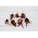  Set of  7 hair pins in purple burgundy beige color scheme. Hair accessories. Flower accessories for wedding.  5096
