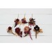  Set of  7 hair pins in purple burgundy beige color scheme. Hair accessories. Flower accessories for wedding.  5096