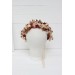 Terracotta brown cream flower crown. Hair wreath. Flower girl crown. Wedding flowers.5100