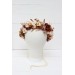 Terracotta brown cream flower crown. Hair wreath. Flower girl crown. Wedding flowers.5100