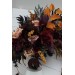 Wedding bouquets in Deep purple burgundy beige cinnamon colors. Bridal bouquet. Faux bouquet. Bridesmaid bouquet. 5096