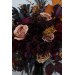 Wedding bouquets in Deep purple burgundy beige cinnamon  colors. Bridal bouquet. Faux bouquet. Bridesmaid bouquet. 5096